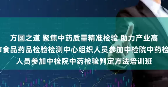 方圆之道 聚焦中药质量精准检验 助力产业高质量发展——咸阳市食品药品检验检测中心组织人员参加中检院中药检验判定方法培训班